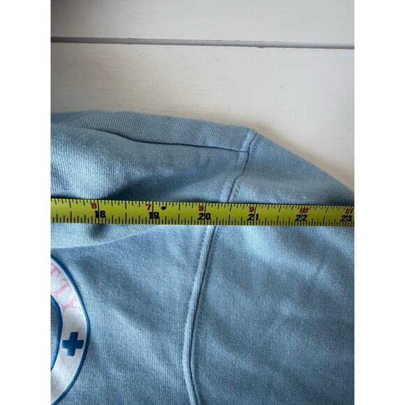 Hello Kitty Ski Club Women Hoodie 2xl Blue Graphic Print Y2K Ringstones String - Picture 9 of 9